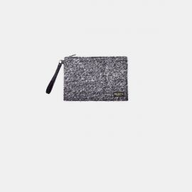 Pochette Frasette in eco pelle frufru argento nera MP