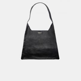 W Bag Frasette in pelle nera liscia M 