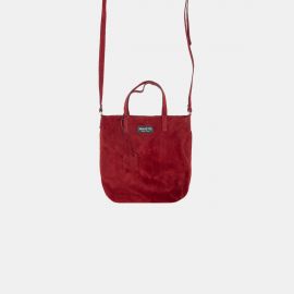 Sack Bag Frasette in pelle scamosciata bordeaux S