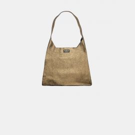 W Bag Frasette in pelle glitter bronzo S 